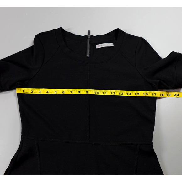 Athleta Dress Womens Small Black Ponte Fit and Flare En Route Career Office - Picture 13 of 16